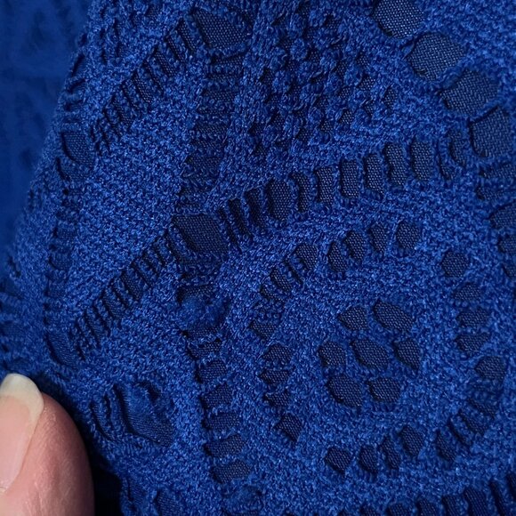 Ruby Rd Blue Lace Top XL Surplice Embellished Classic Career Office Semi Formal - Picture 6 of 11